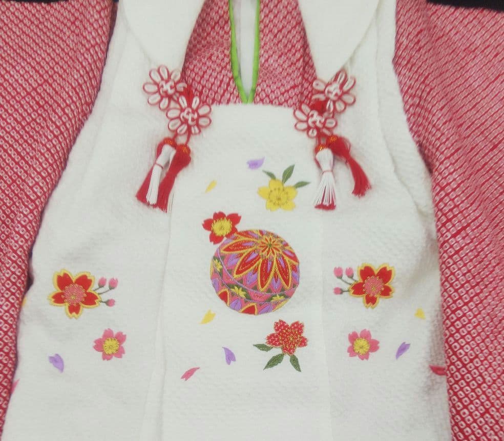 三歳お祝い着物セット 総絞り 刺繍
