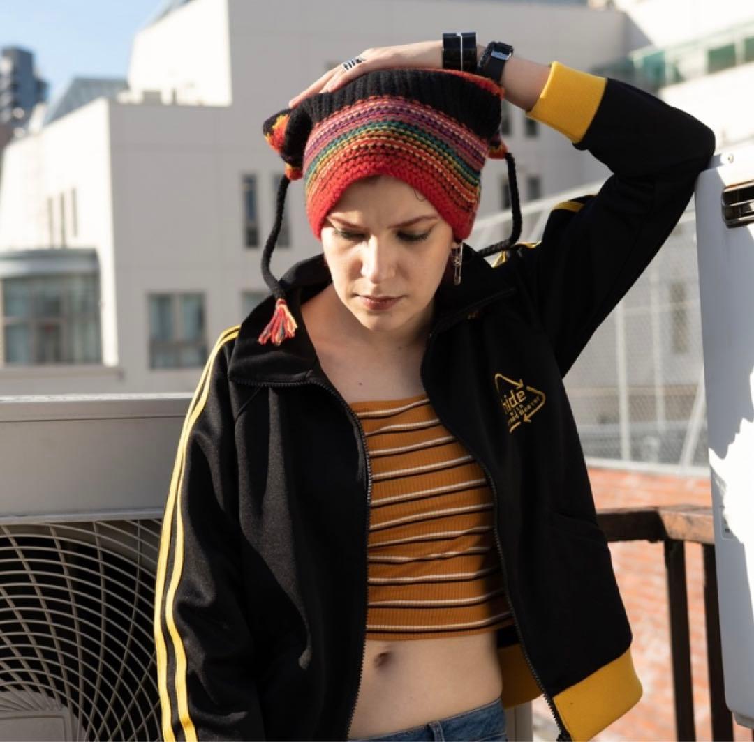 r*読様 【ファン必見】hide 紐付きニットキャップ