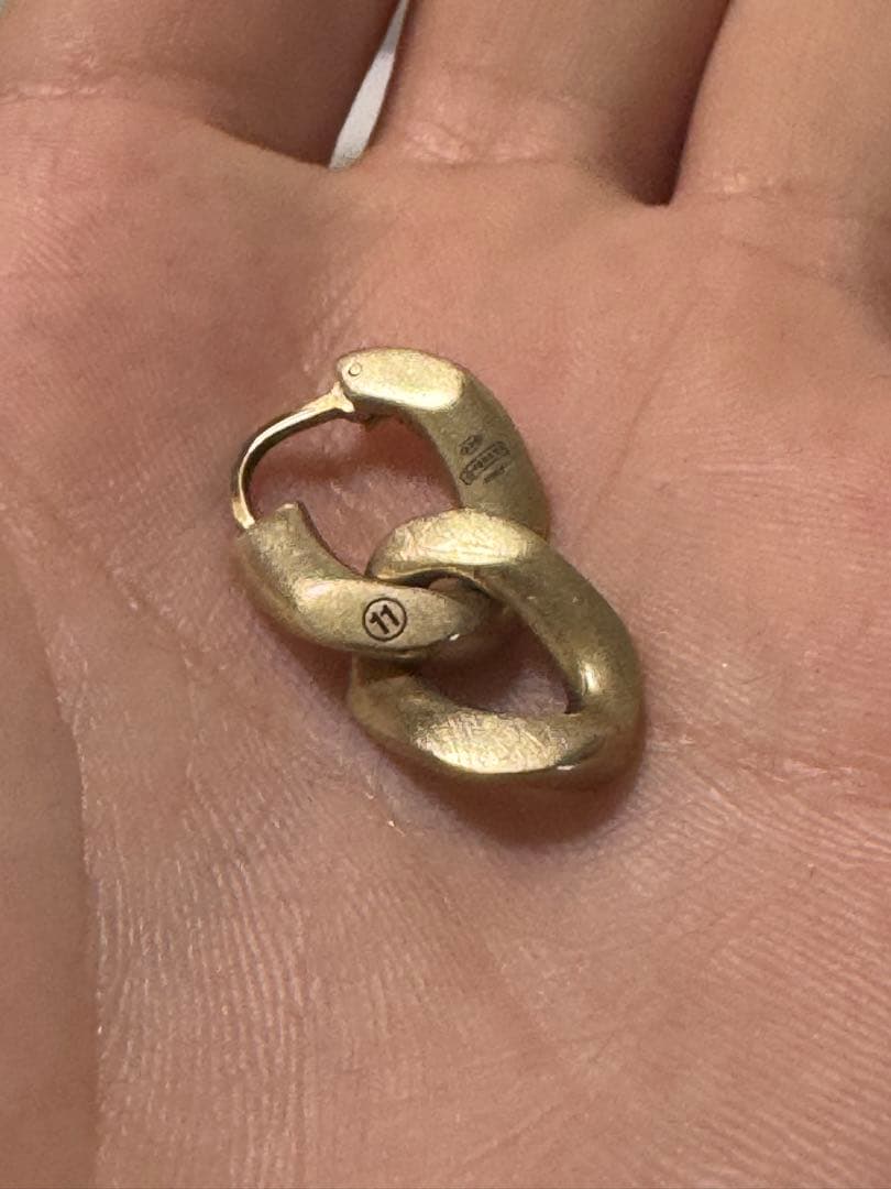 Maison Margiela マルジェラ　マイヨンピアスダブルフープリング片耳