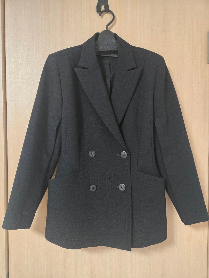 完売　スリットスリーブテーラードジャケット(BLACK)