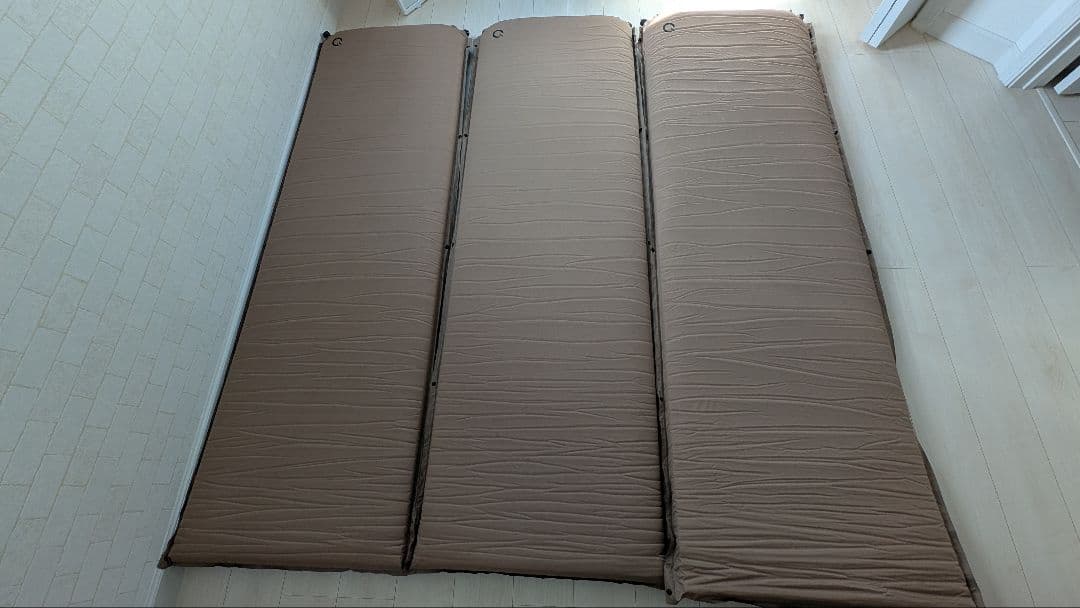 クイックキャンプ インフレーターマット 8cm シングル 3個セット　車中泊