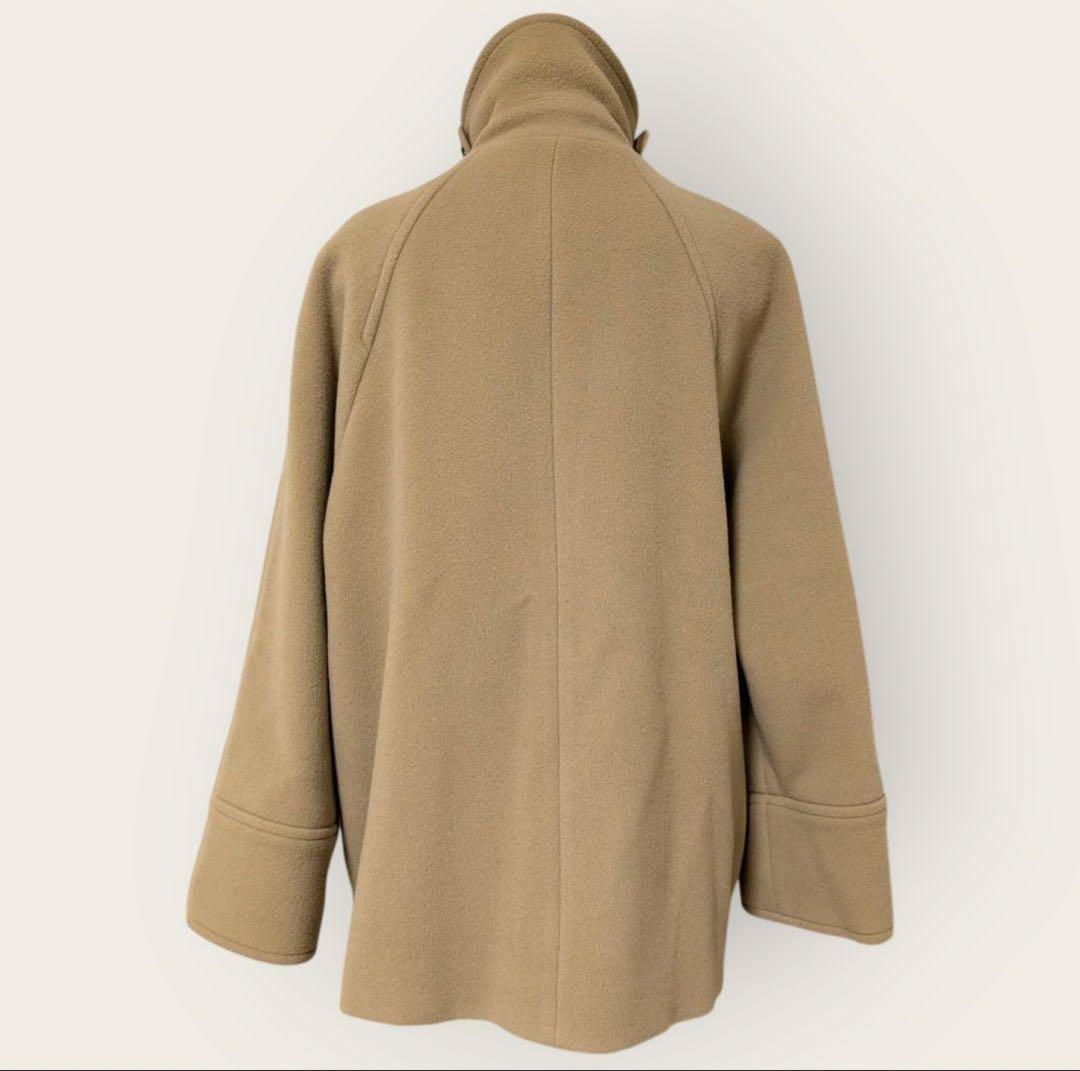スピックアンドスパン　W/Nyモッサステンカラーショートコート　ベージュ　38
