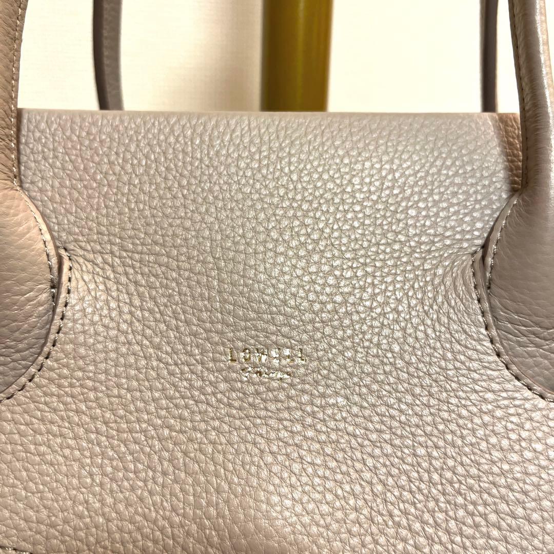 新品LOWELL thingsレザーオープントート牛革 ライトグレー¥29700