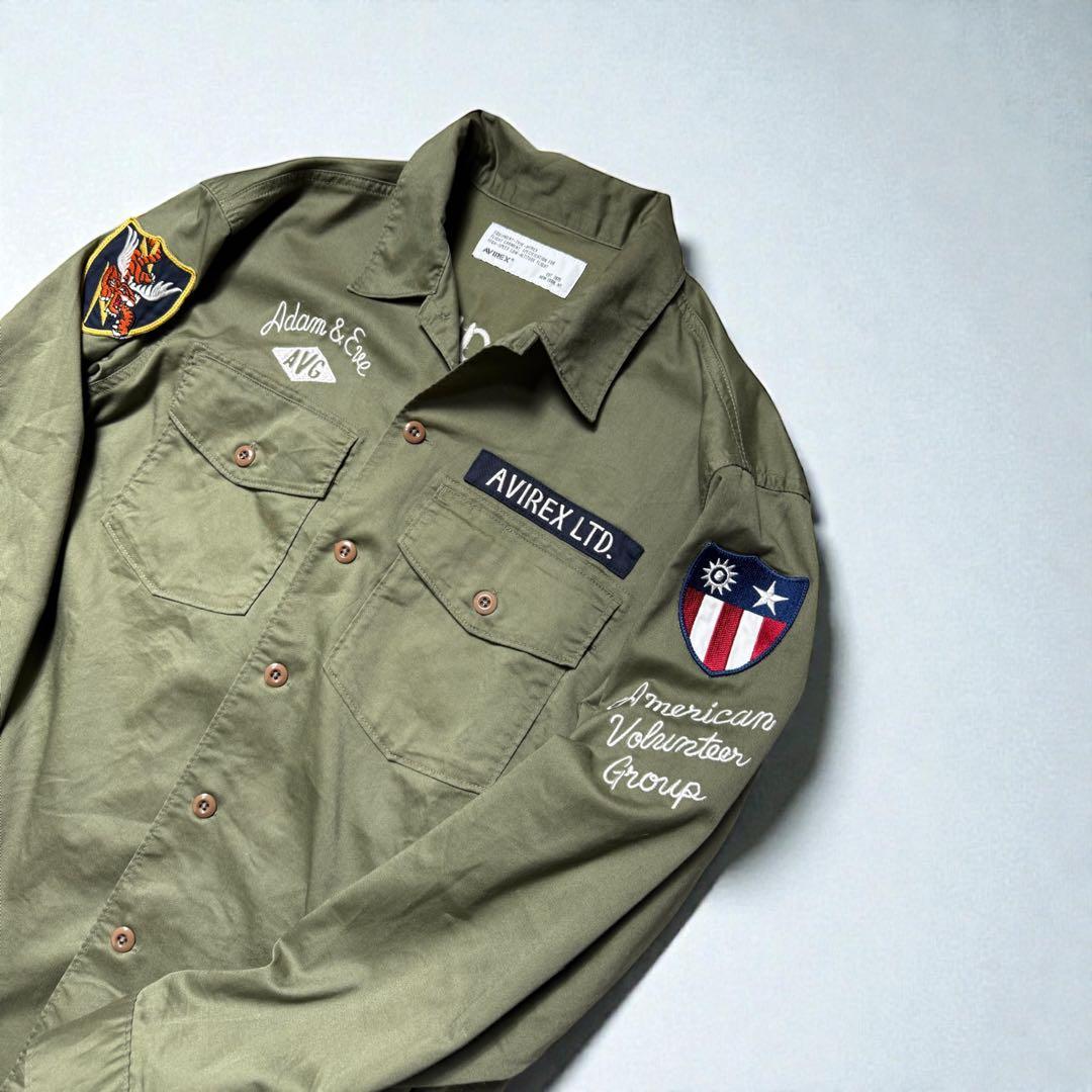 AVIREX FLYING TIGERS ミリタリーシャツ フライングタイガース