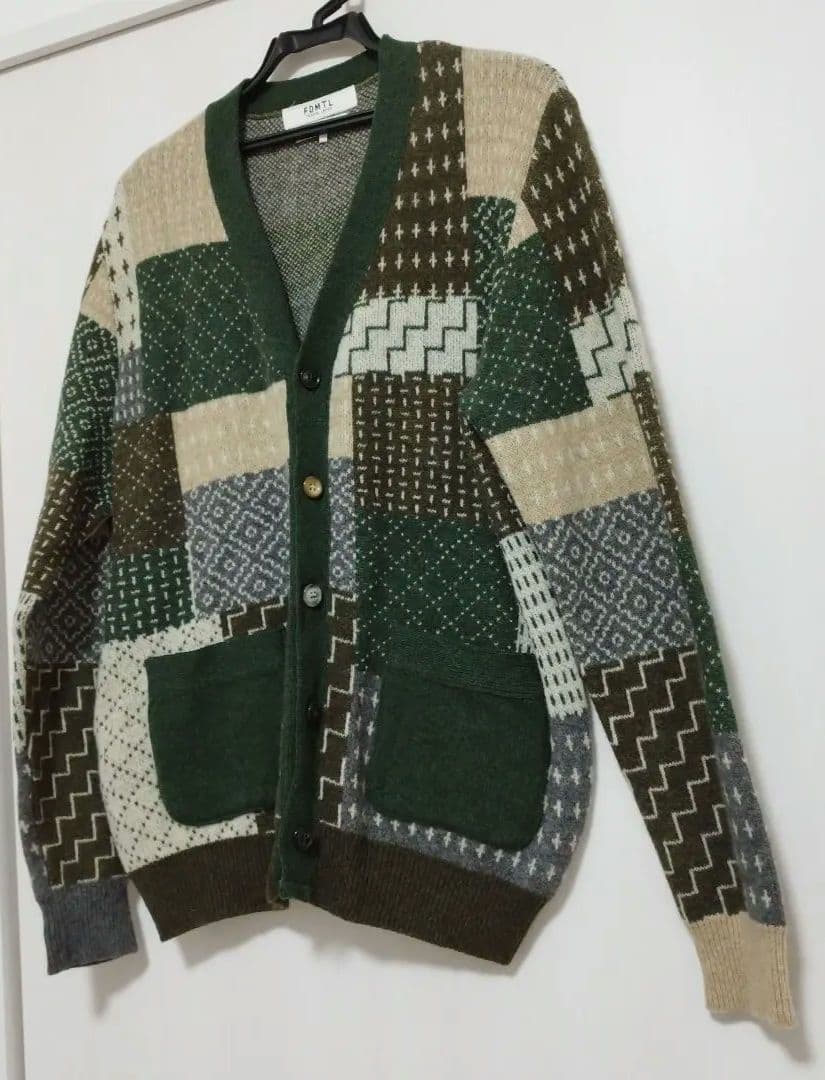 FDMTL パッチワークニットカーディガン