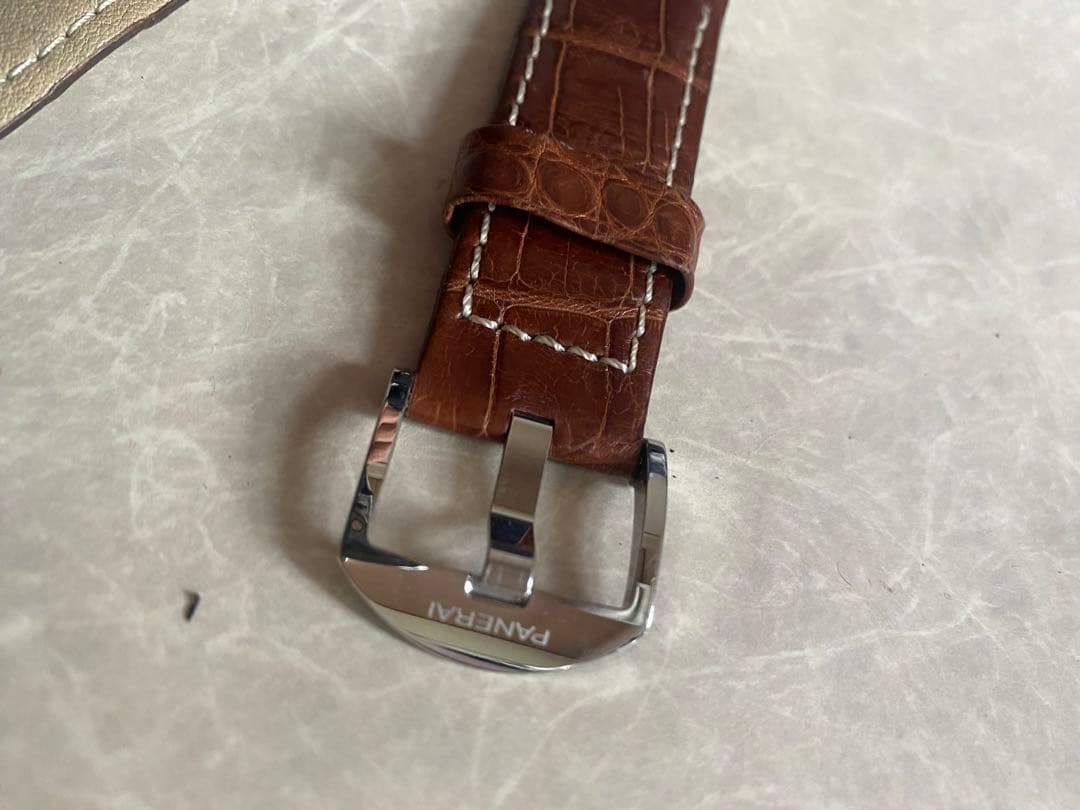 正規品 PANERAI 腕時計 ベルト 尾錠 未使用 レザー 本革 茶 ブラウン