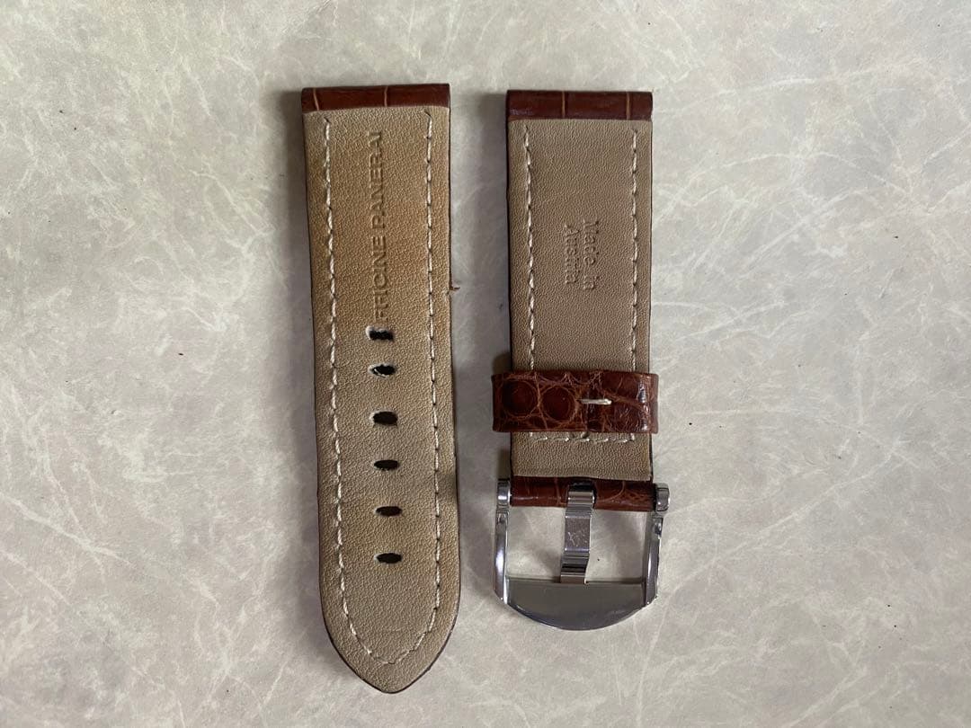 正規品 PANERAI 腕時計 ベルト 尾錠 未使用 レザー 本革 茶 ブラウン
