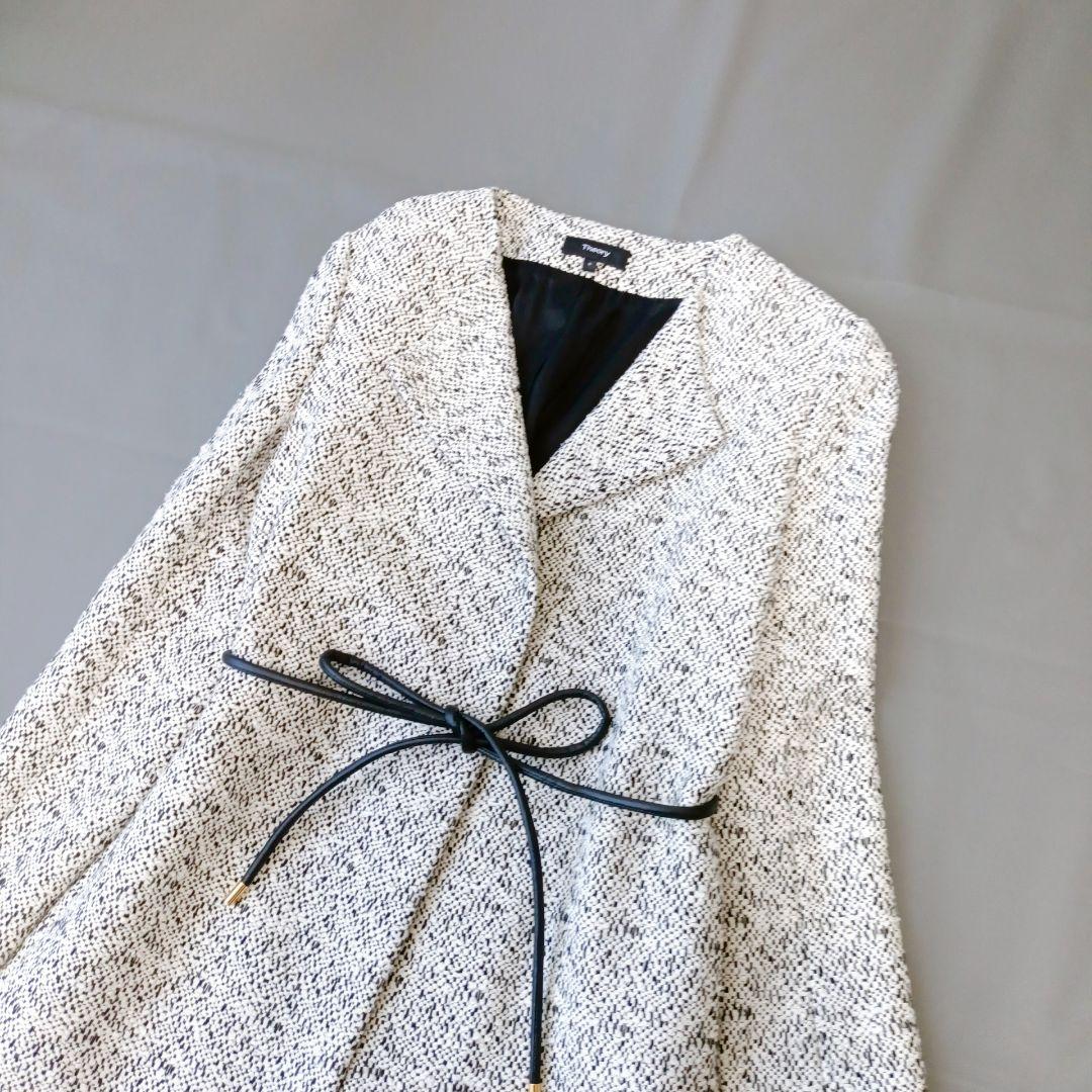 【Theory/セオリー】19SS　現行　ツィード　ロングコート　アウター　防寒