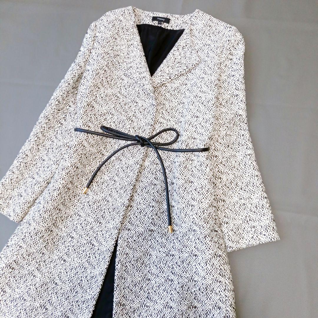 【Theory/セオリー】19SS　現行　ツィード　ロングコート　アウター　防寒