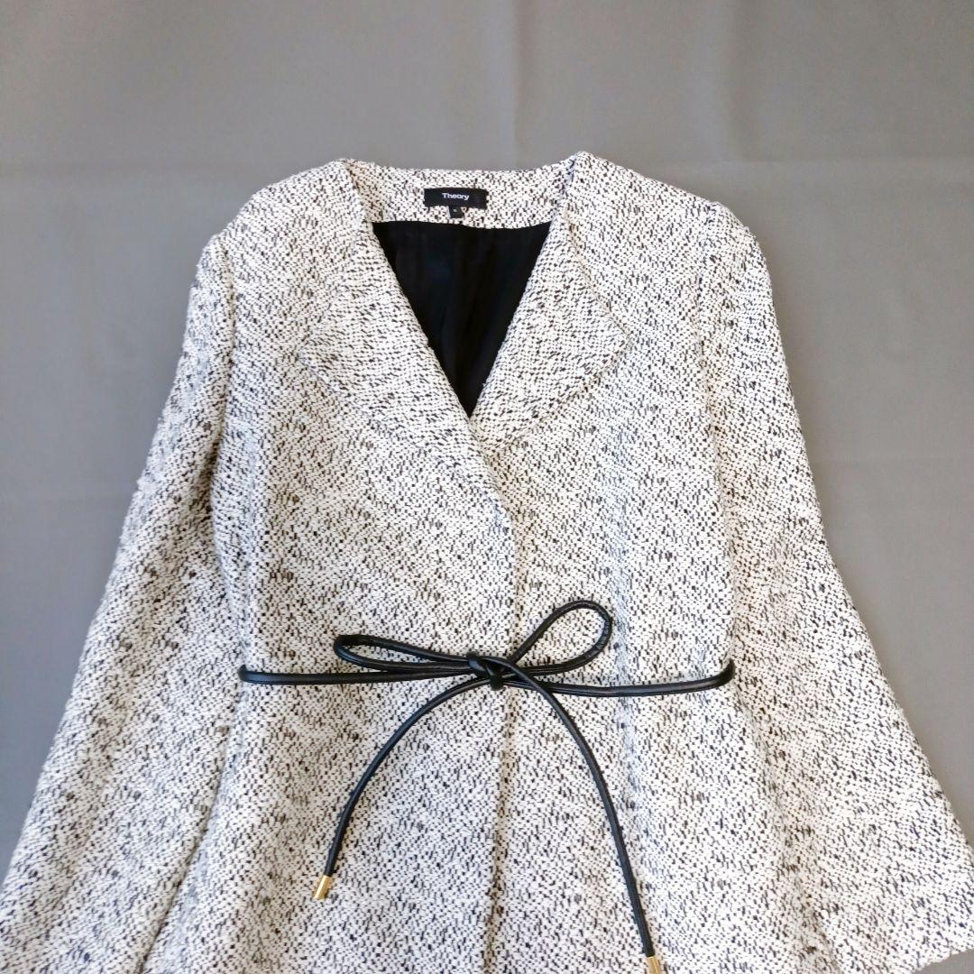 【Theory/セオリー】19SS　現行　ツィード　ロングコート　アウター　防寒