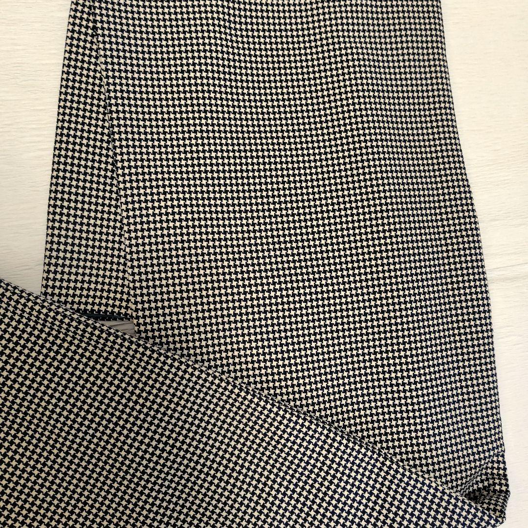 千鳥格子　小紋　洗える着物　ポリ