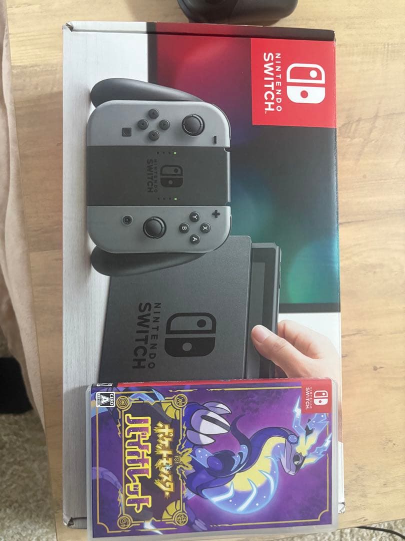 Nintendo Switch グレー 本体ポケモンバイオレット付き
