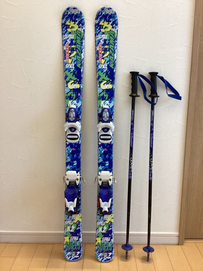 スキー板とストックセット　子ども　106cm