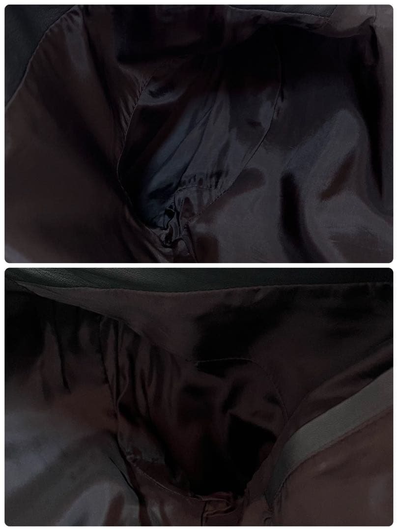 【美品】ショット　レオパード柄　ハラコ　ラムレザー　ジャケット