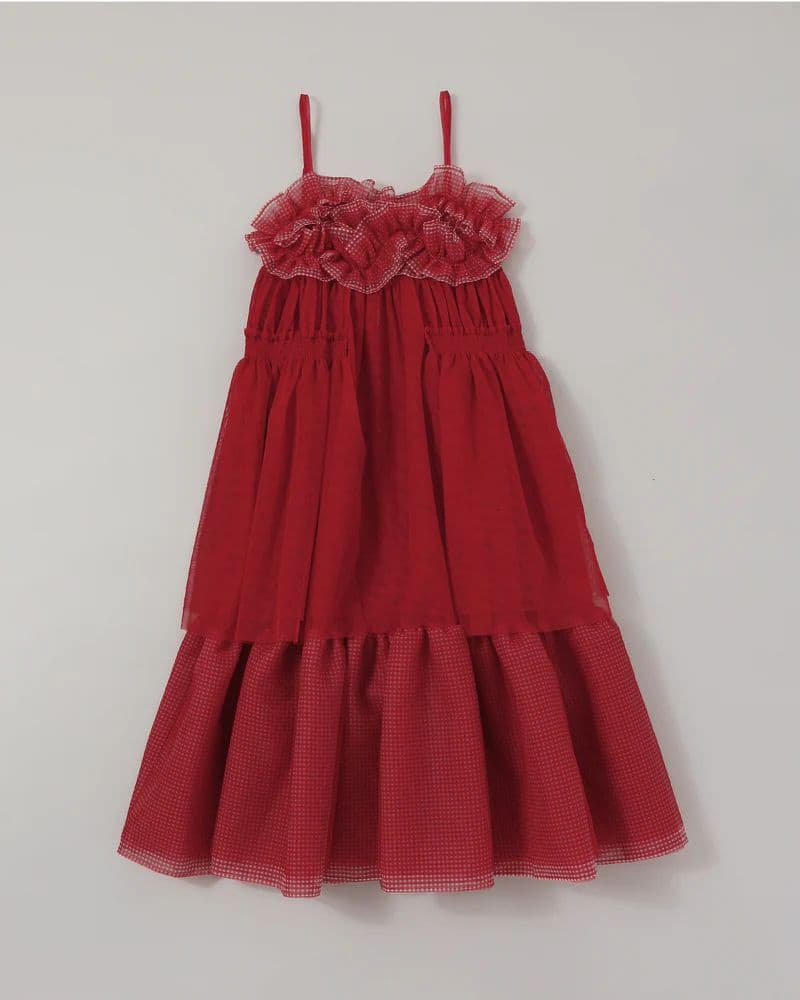 新品未使用 タグ付きPOPPY Gather frill tulle dress