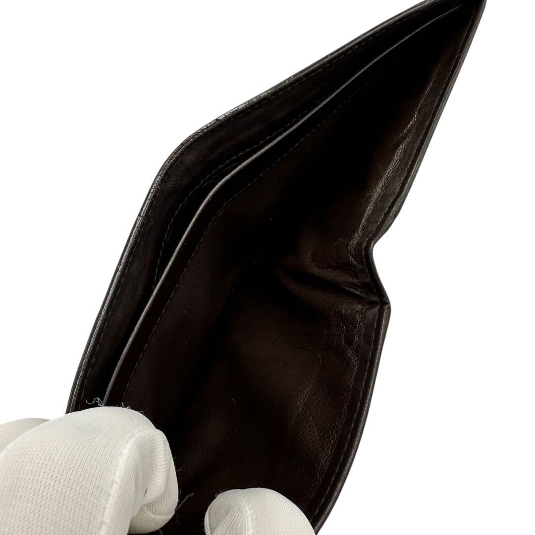 【極美品】箱付き ボッテガヴェネタ 2つ折り財布 イントレチャート ブラウン