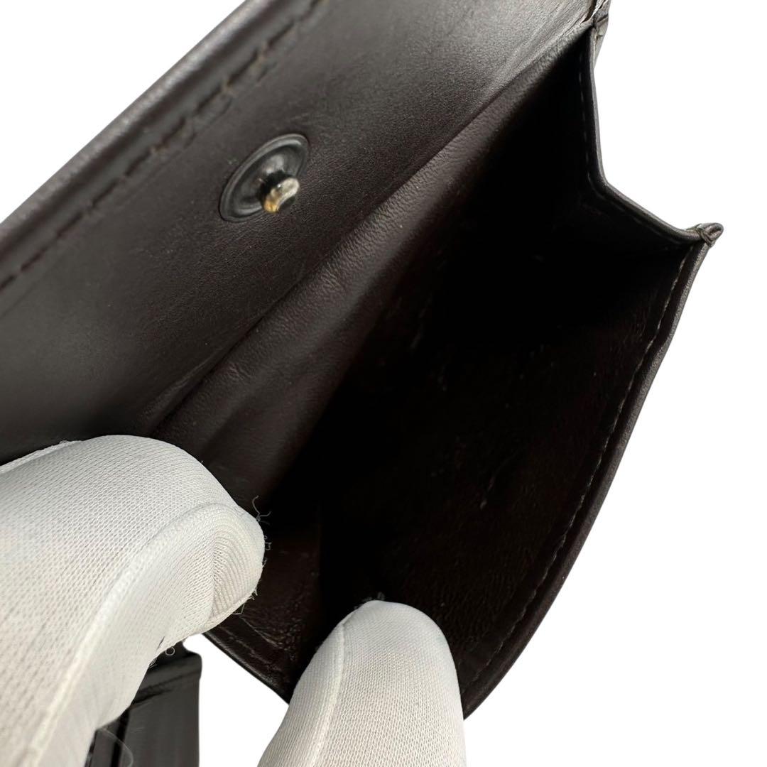 【極美品】箱付き ボッテガヴェネタ 2つ折り財布 イントレチャート ブラウン