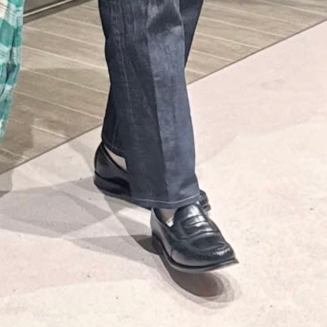 中古 POLO RALPH LAUREN 黒 レザー ローファー ラルフローレン