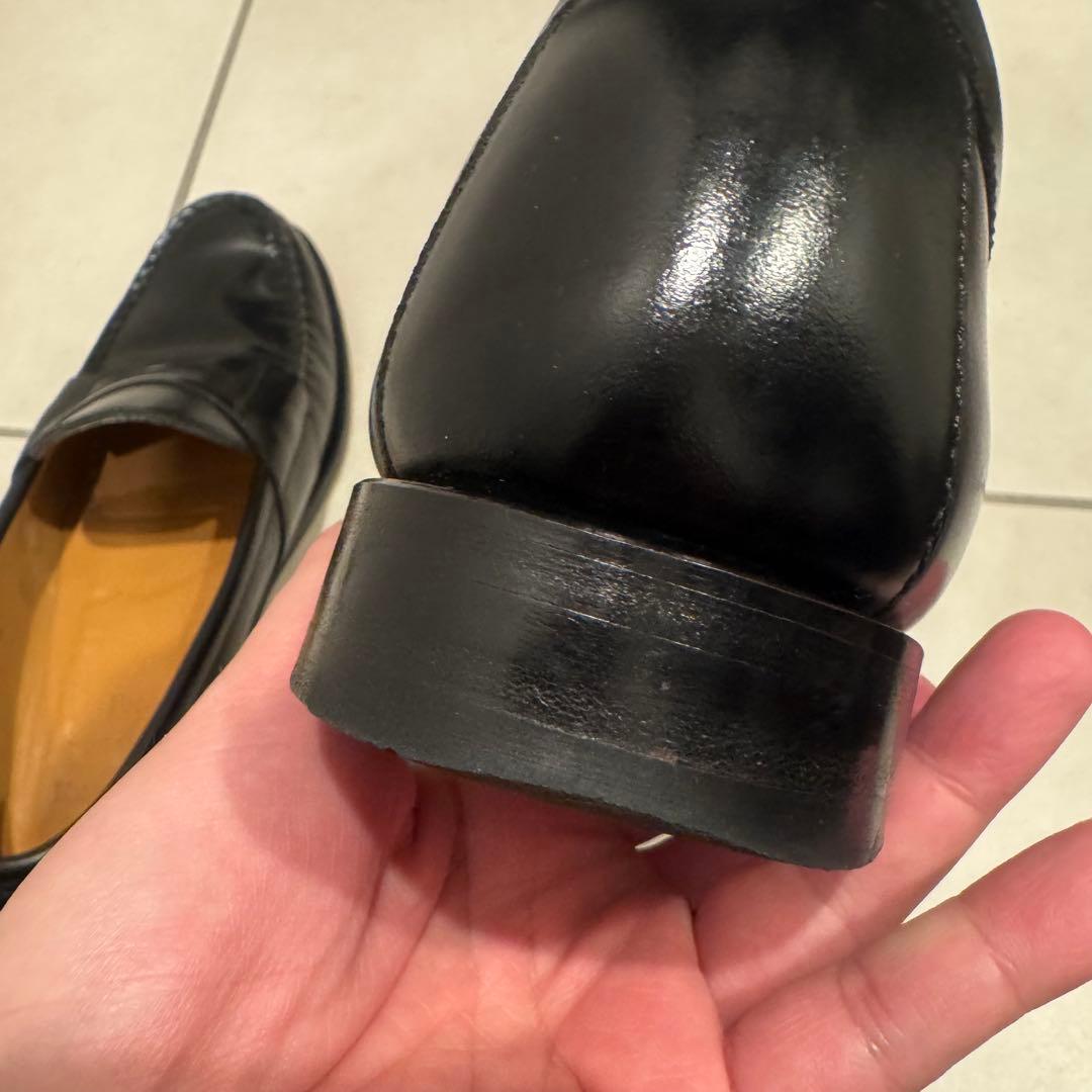 中古 POLO RALPH LAUREN 黒 レザー ローファー ラルフローレン