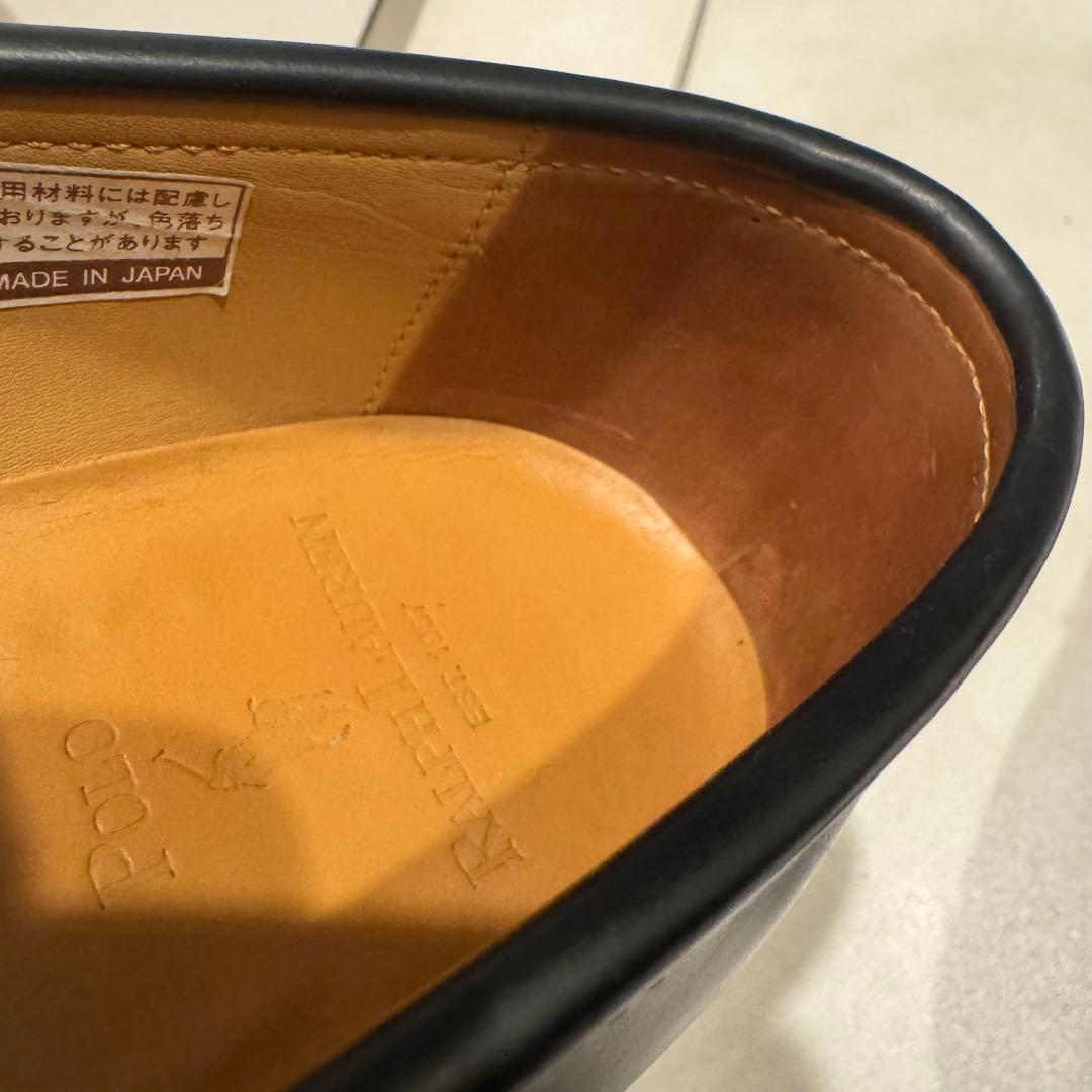 中古 POLO RALPH LAUREN 黒 レザー ローファー ラルフローレン