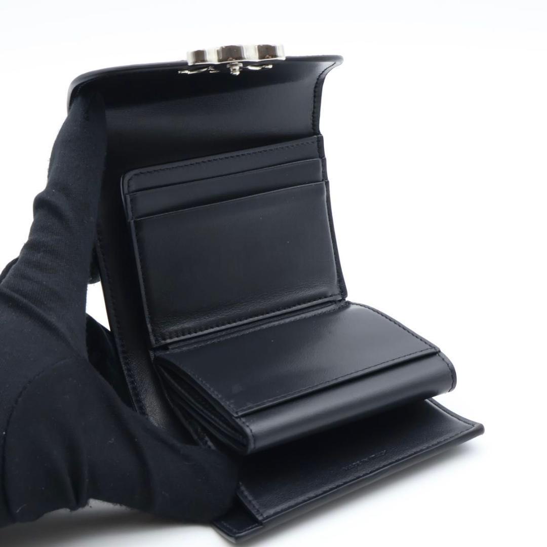 【極美品】CELINE スモールフラップウォレット　三つ折り財布　黒