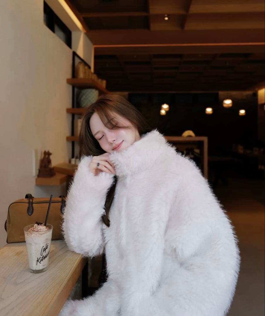 最安値！celon♡shaggy over sized short coat