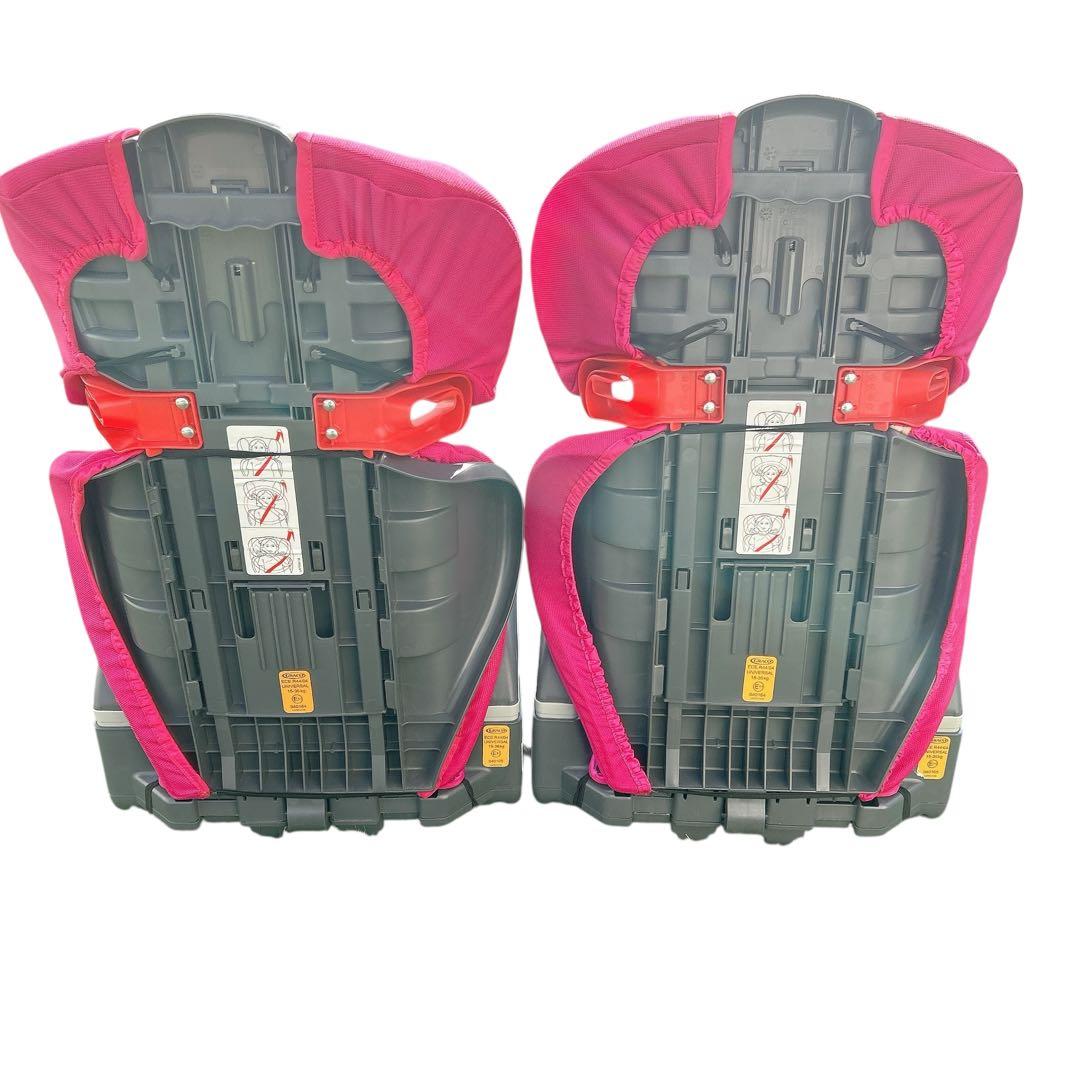 グレコジュニアシート ジュニアマキシカラーズ　ピンク　2台セット