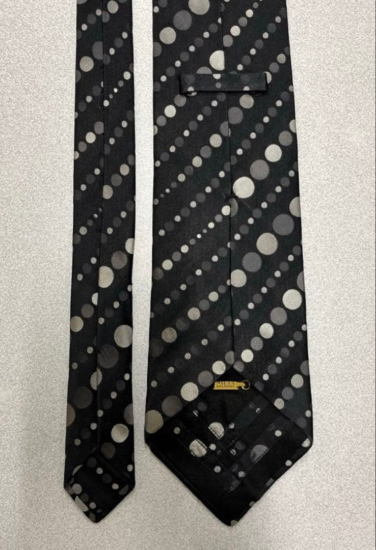 美品　ZILLI ネクタイ　6-07 ドット　水玉　レジメンタル