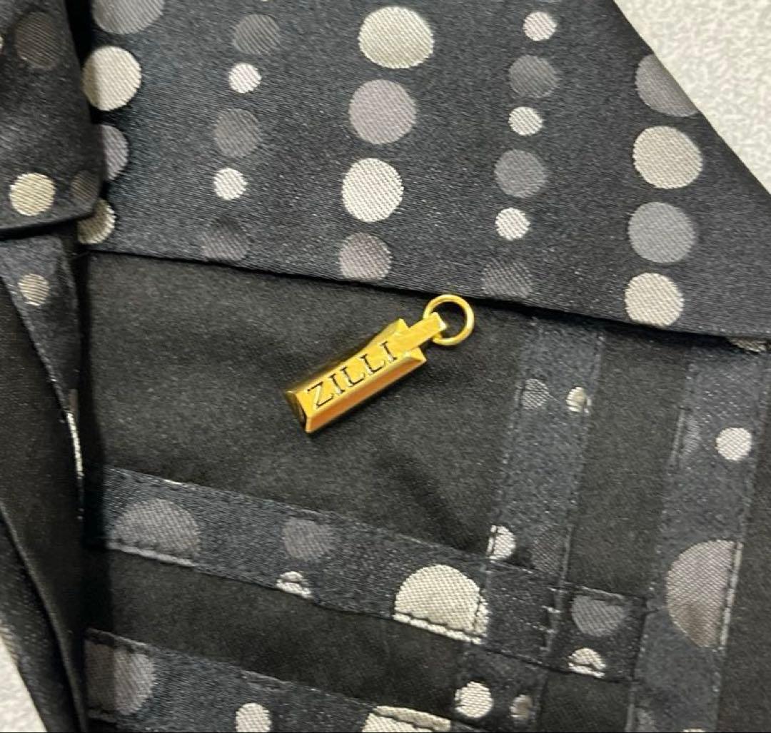 美品　ZILLI ネクタイ　6-07 ドット　水玉　レジメンタル