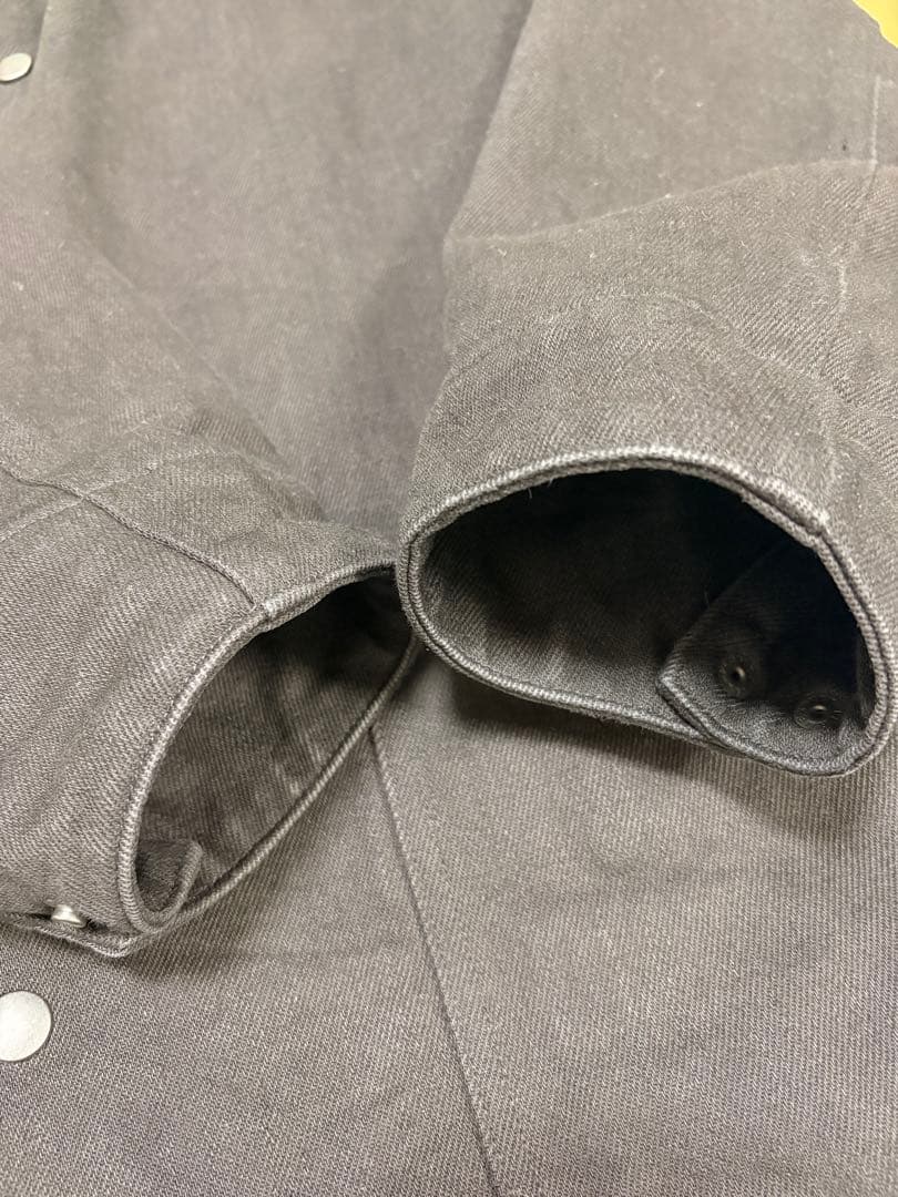 25AW comoli デニム　レザーワークジャケット　襟レザー　サイズ1 美品