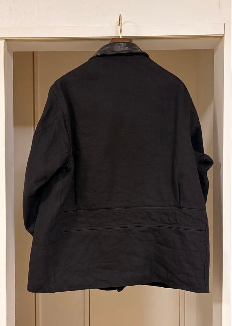 25AW comoli デニム　レザーワークジャケット　襟レザー　サイズ1 美品