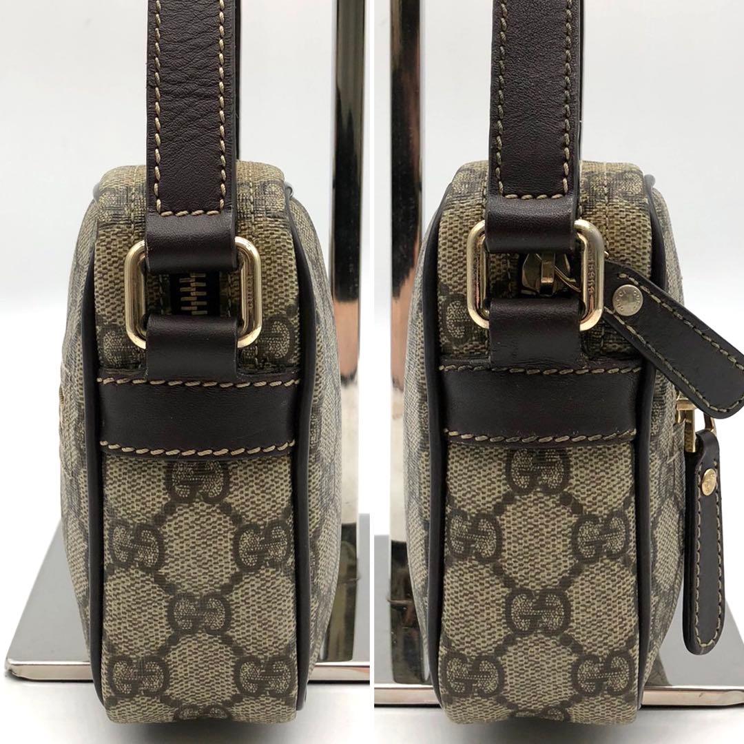 ✨美品✨グッチ ショルダーバッグ カメラバッグ GGスプリーム ロゴプレート