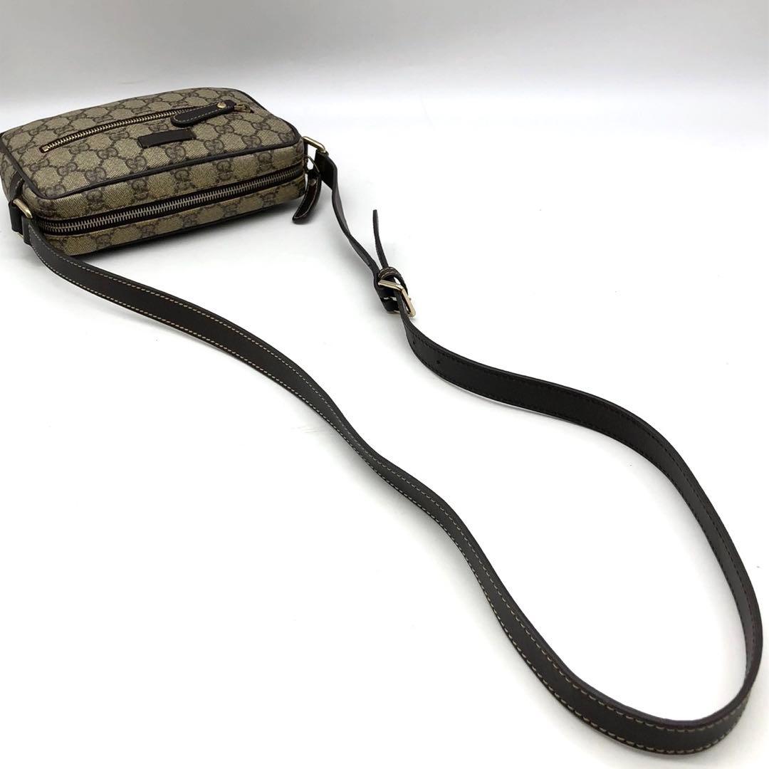 ✨美品✨グッチ ショルダーバッグ カメラバッグ GGスプリーム ロゴプレート