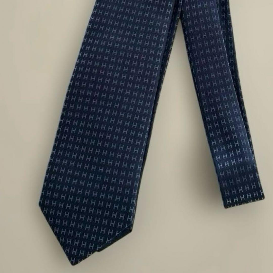 未使用箱付き　 エルメス　HERMES ネクタイ　ブルー