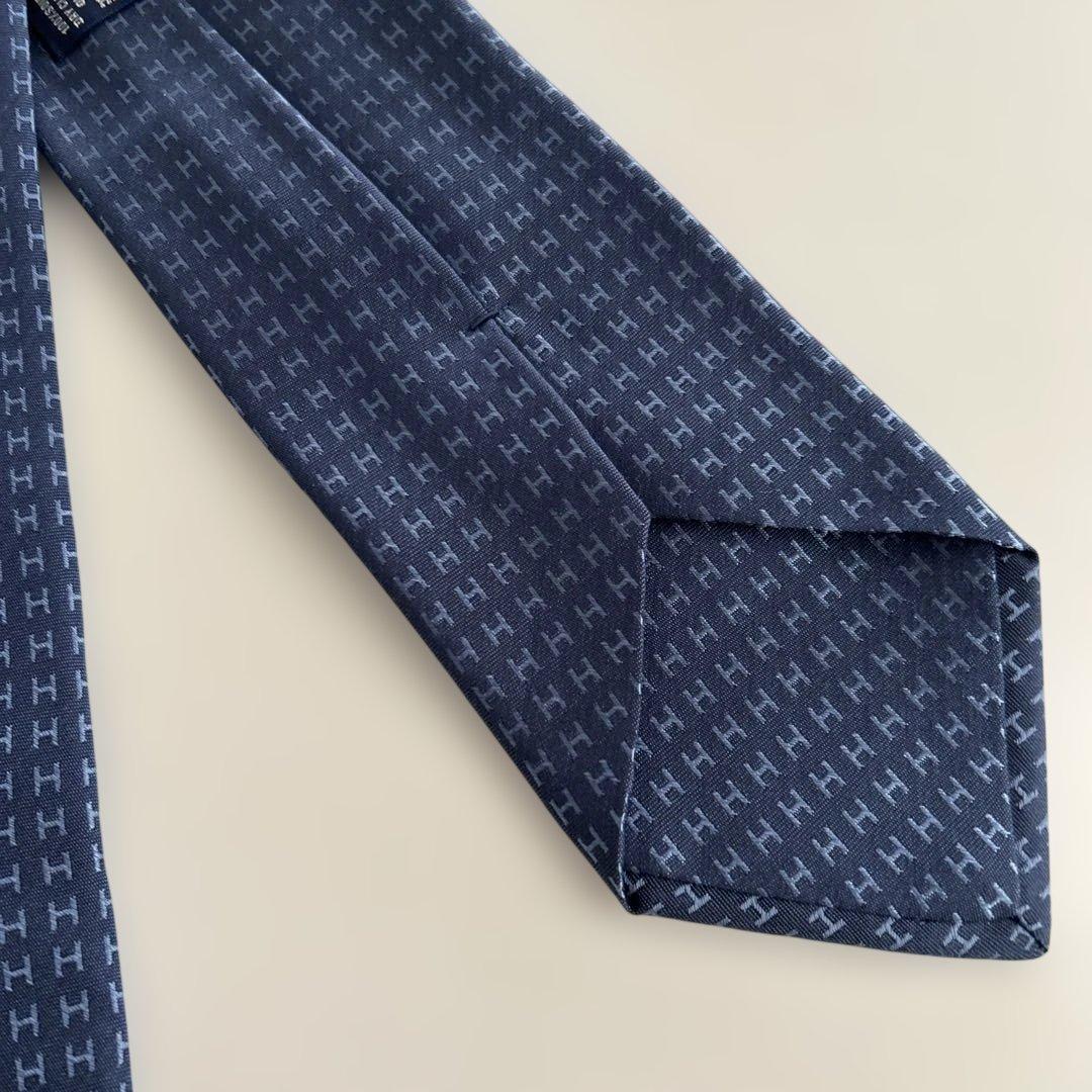 未使用箱付き　 エルメス　HERMES ネクタイ　ブルー