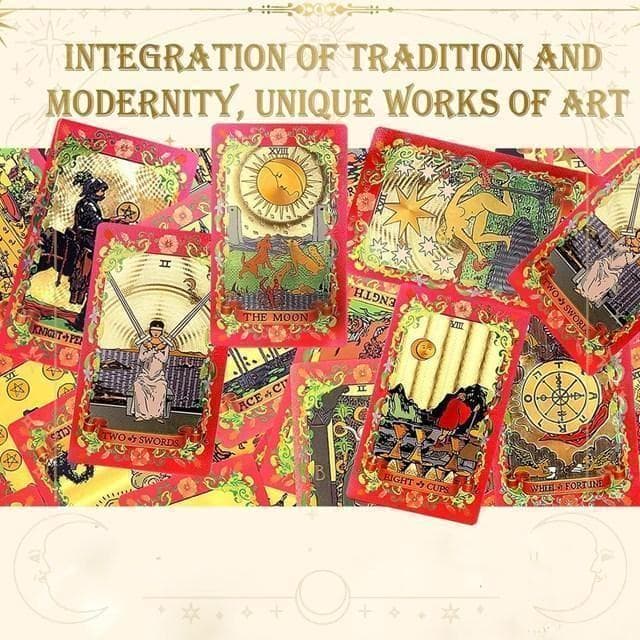 【タロットカード】レアカラー✨薔薇色ローズゴールド仕様 プラスチック製 箱入り