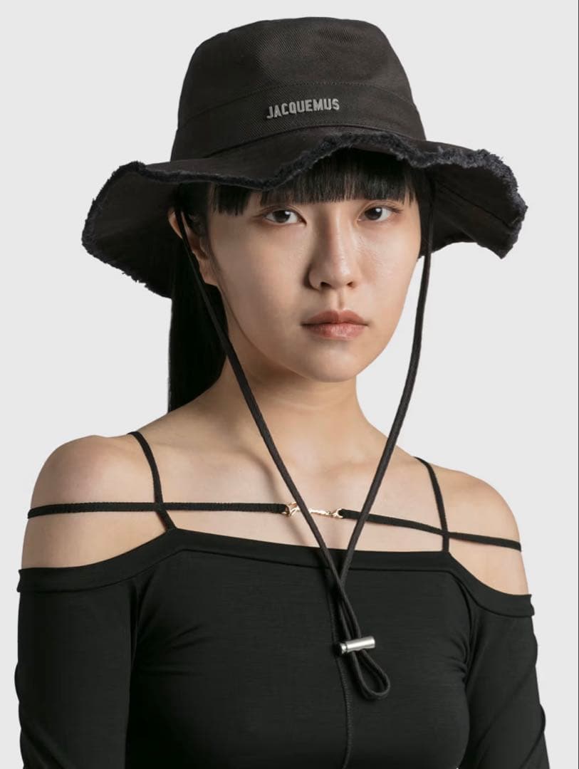 最終価格【JACQUEMUS】ラージブリム バケットハット　ブラック