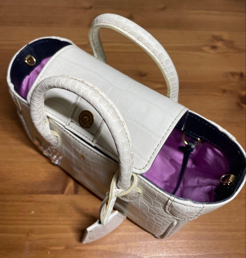 ADMJ ヒマラヤ クロコ型押し スワロフスキー マイクロ バッグ