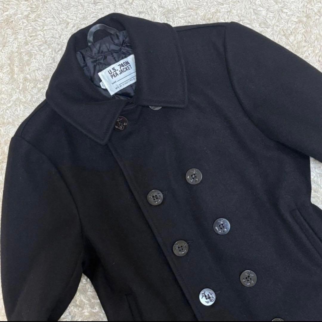 Schott 740NPコートサイズ40 USA製メルトンウール 地キルティング