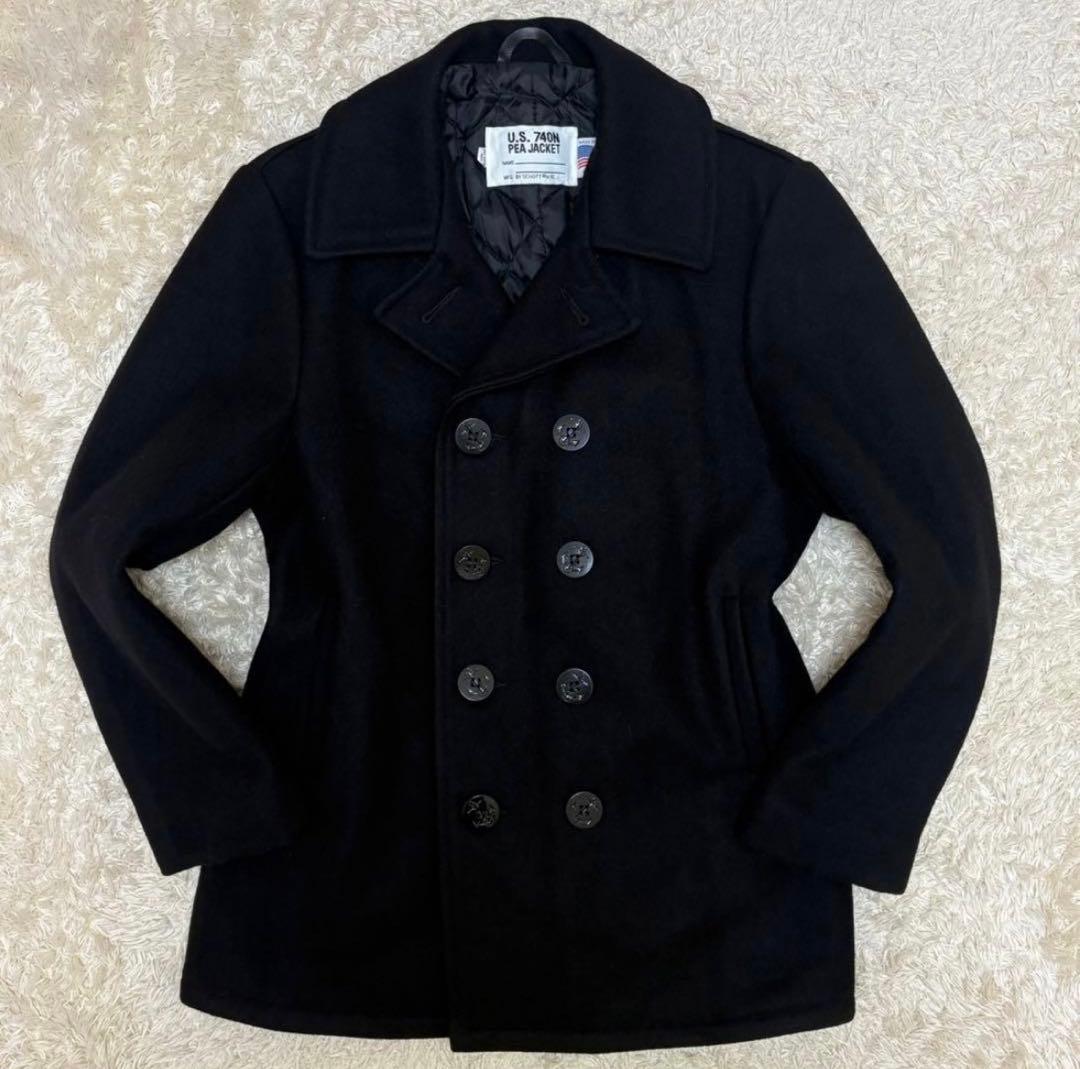 Schott 740NPコートサイズ40 USA製メルトンウール 地キルティング