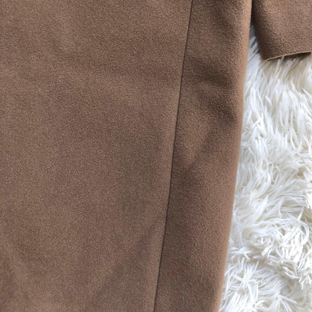 theory セオリー チェスターコート 比翼ボタン ロングコート　ベージュ