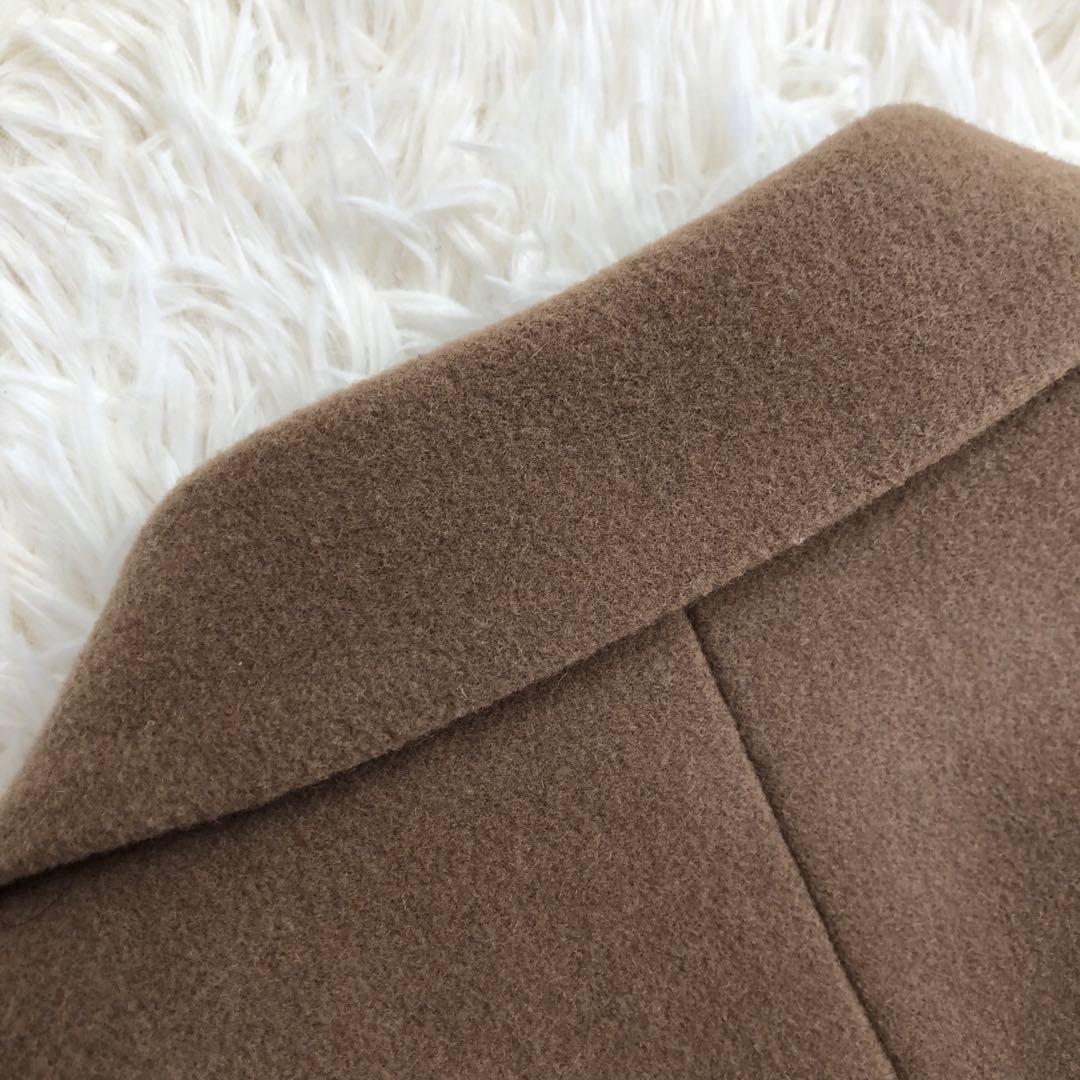 theory セオリー チェスターコート 比翼ボタン ロングコート　ベージュ