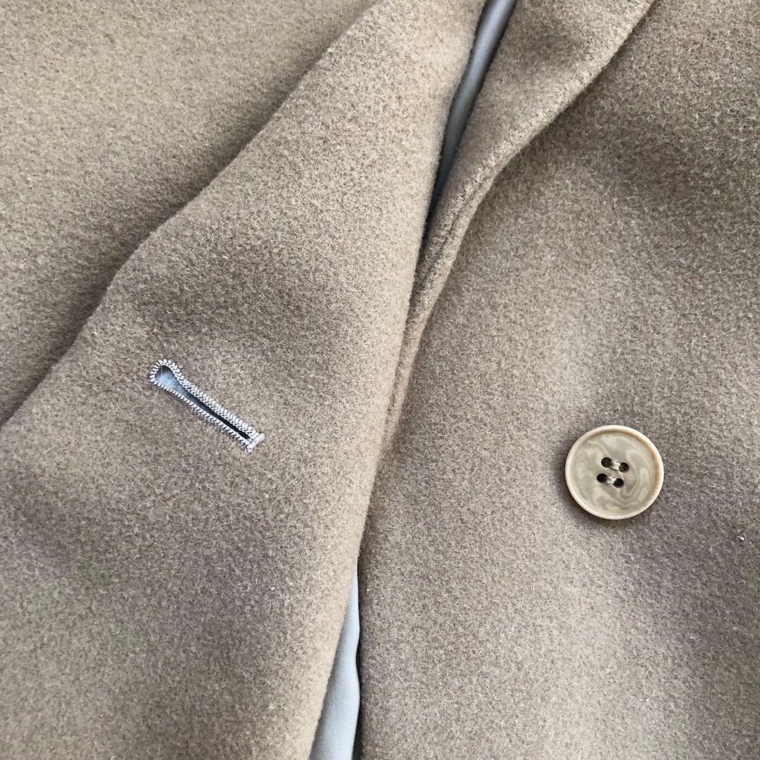 theory セオリー チェスターコート 比翼ボタン ロングコート　ベージュ