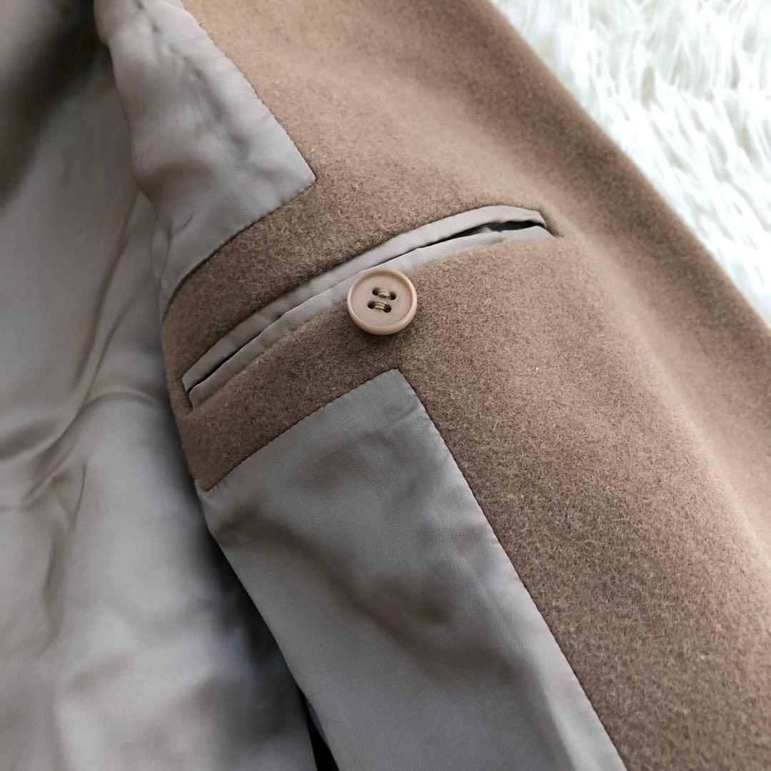 theory セオリー チェスターコート 比翼ボタン ロングコート　ベージュ