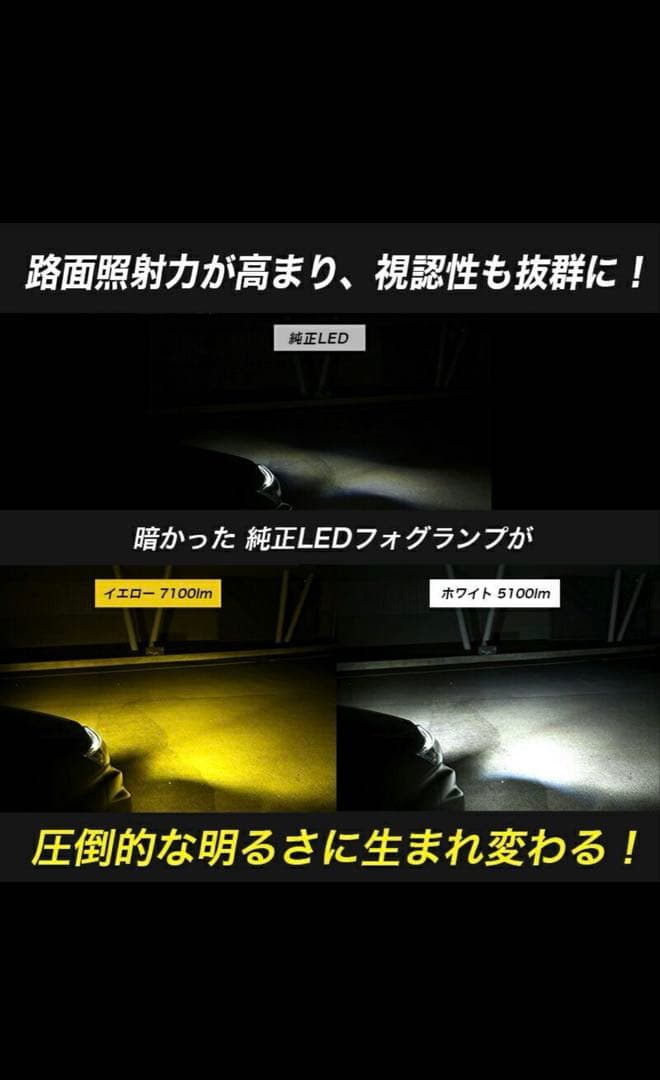 VELENO LED フォグランプ L1B 2色 イエロー＆ホワイト　車検対応