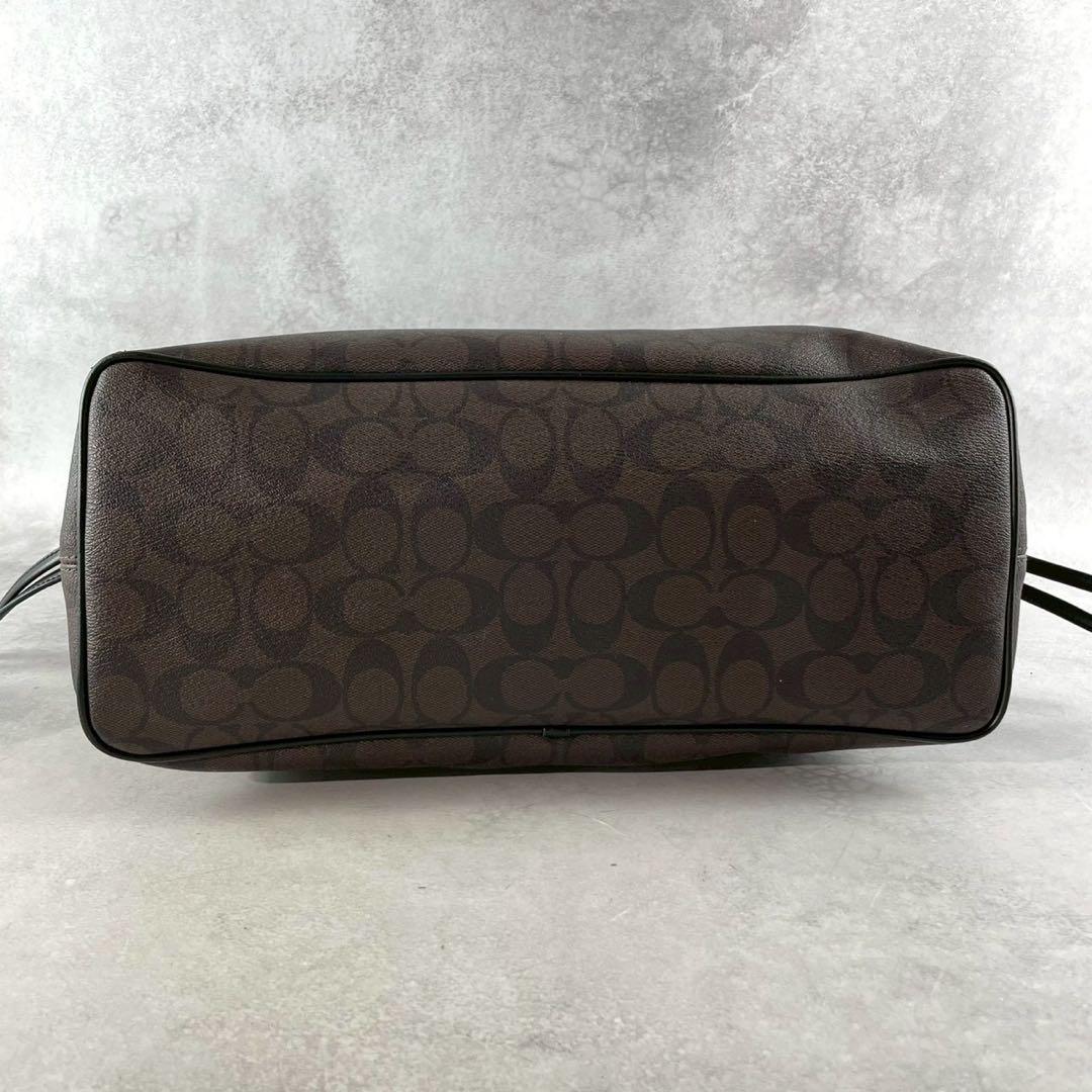 美品✨A4可 コーチ トートバッグ PVC×レザー 本革 シグネチャー 肩掛け