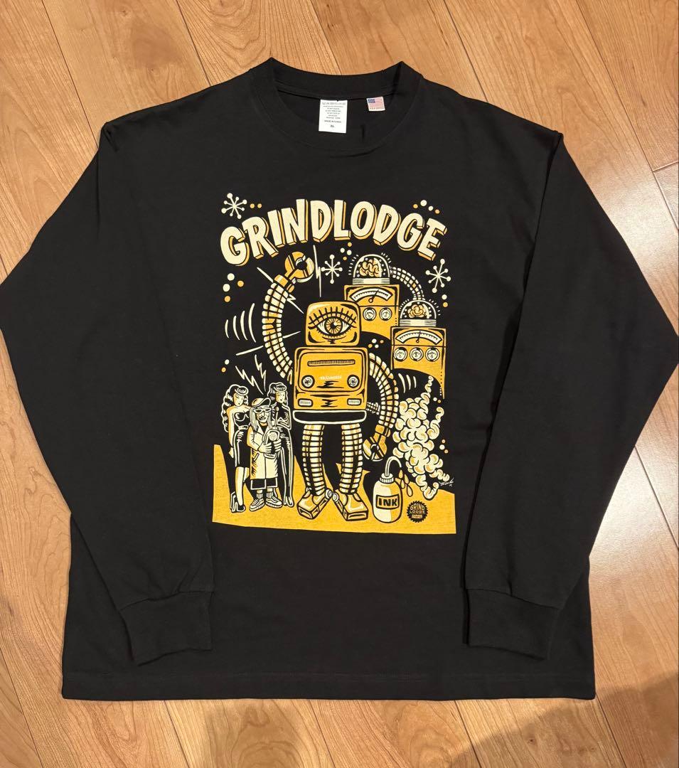 GRINDLODGE ロボットデザイン 長袖Tシャツ XL