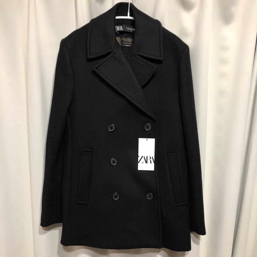 最終値下　ZARA Pコート　アウター　ベーシック　ブラック　黒　XS 新品