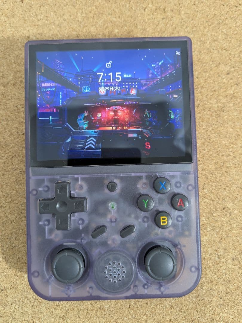 中古品　ANBERNIC RG353V クリアパープル