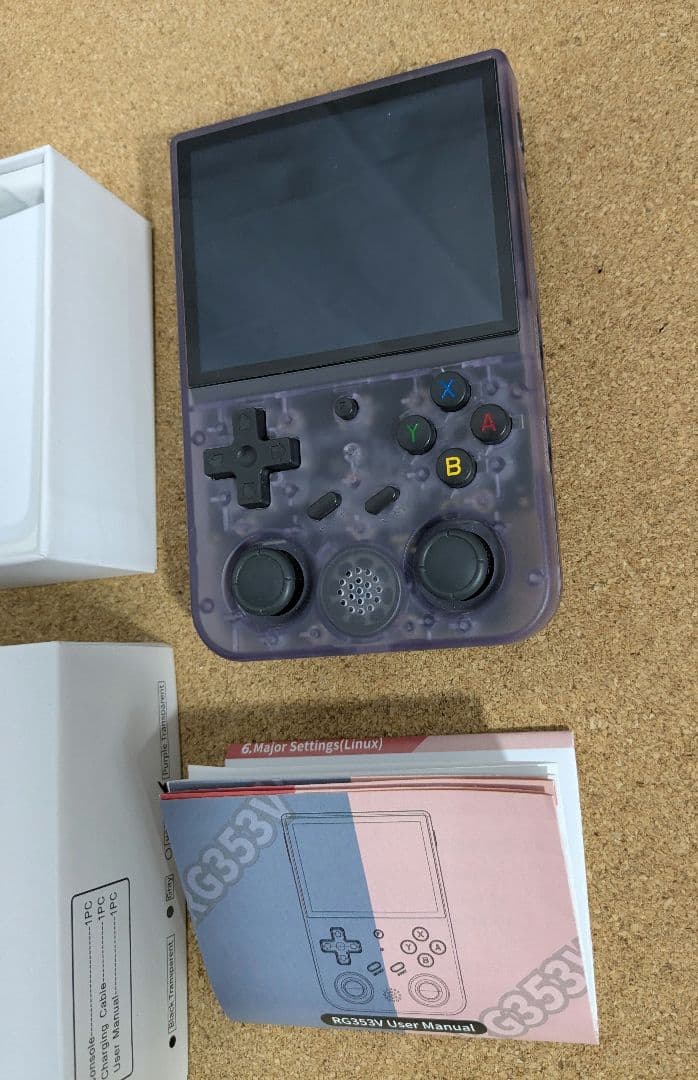 中古品　ANBERNIC RG353V クリアパープル